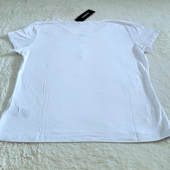 bebe White Top with Zipper Detail - NWT - Picture 13 of 14